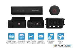 BlackVue DR770X-BOX-TRUCK-PRO Dash Cam for Front, Interior & Exterior Rear