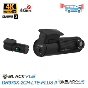 BlackVue DR970X-2CH-LTE-PLUS II Dual Lens 4K GPS WiFi Dash Cam w/ Built-In 4G-LTE For Front/Rear