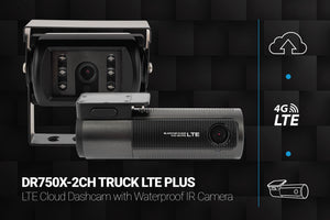 DR750X-2CH-TRUCK-LTE-PLUS Front + Waterproof Exterior Rear Dash Cam with Built-in 4G