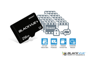 Choose from a 32, 64, 128 or 256GB Original BlackVue Memory Card | DR900X-2CH-IR-PLUS | BlackVue North America