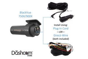 Includes Both Plug-In and Direct-Wire Power Cords | DR900X-2CH-IR-PLUS | BlackVue North America