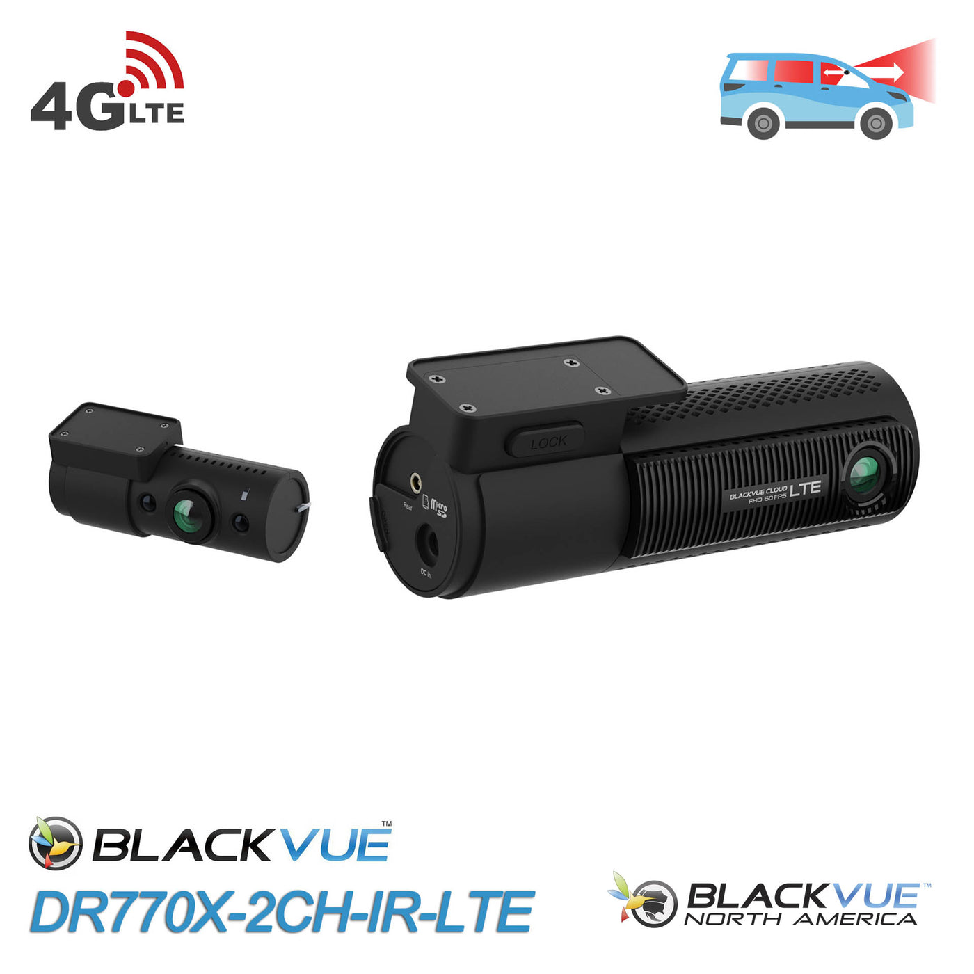 Shop BlackVue DR770X-2CH-IR-LTE 1080p LTE Dash Cam With SIM Card – BlackVue  North America
